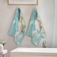 thumbnail image 4 of Ocean Beach Starfish Kitchen Hand Towels, Summer Seashell Blue Fingertip Bath Towels Ultra Soft and Absorbent, Decorative Face Towels Dish Washcloths, 2 PCS, 28.3"x 14.4", 4 of 5