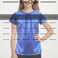 thumbnail image 3 of Ugoldhm Big Girls Shirts Casual Crew Neck Summer Solid Color Loose Blouse Top Size 11-17, 3 of 4