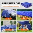 thumbnail image 6 of BENTISM Tarp Waterproof 10 x 12 ft 5 Mil Plastic Poly Tear UV Resistant, 6 of 9