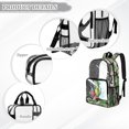 thumbnail image 6 of FKELYI Clear Backpack for Girls & Boys 17 Inch Kids Backpacks Transprent School Book Bag with Multi-Pockets Camo Green Funny Dinosaur Print Casual Daypack for Elementary, 6 of 7