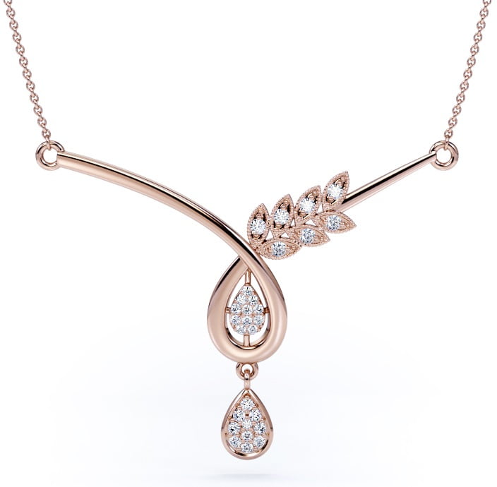 rose gold bridesmaid necklace