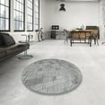 thumbnail image 4 of Ahgly Company Machine Washable Indoor Round Transitional Cloudy Gray Area Rugs, 8' Round, 4 of 7