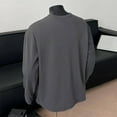 thumbnail image 5 of CHGBMOK Men's T-shirts Stand Up Collar Thick Velvet Inner Layer T-shirt Base Long Sleeved T-shirt Long Sleeved Round Neck Top/Shirt,Sizes M-3XL, 5 of 5