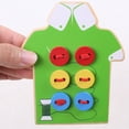 thumbnail image 3 of Juguete de madera para niños, juguetes hechos a mano, juego de botones de costura, coordinación mano-ojo, juguetes educativos Montessori, 3 of 8