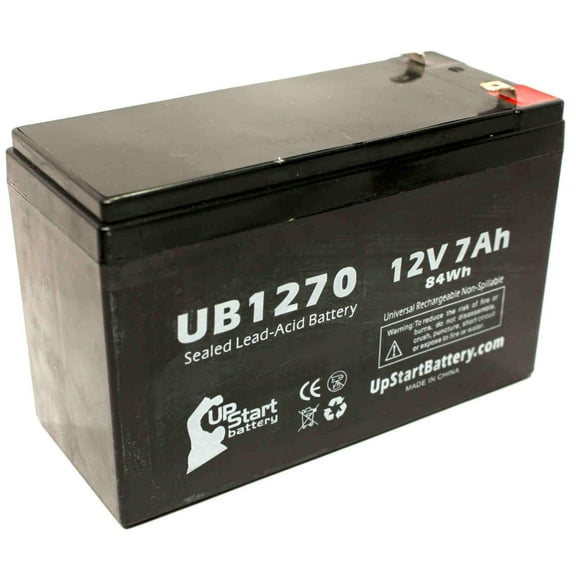 Ultra Tech UT1270 Battery Replacement - UB1270 Universal Sealed Lead Acid Battery (12V 7Ah, 7000mAh, F1 Terminal, AGM, SLA) - Includes TWO F1 to F2 Terminal Adapters