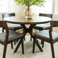thumbnail image 2 of Plank+Beam Verso Round Dining Table, 47" Solid Wood Kitchen & Dining Room Table, Walnut, 2 of 14