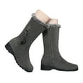 thumbnail image 3 of Xiaoxatg Women's Mid-Calf Boots Fashionable Suede -On Casual Comfortable Footwear for Autumn and Winter 7 Grey, 3 of 7