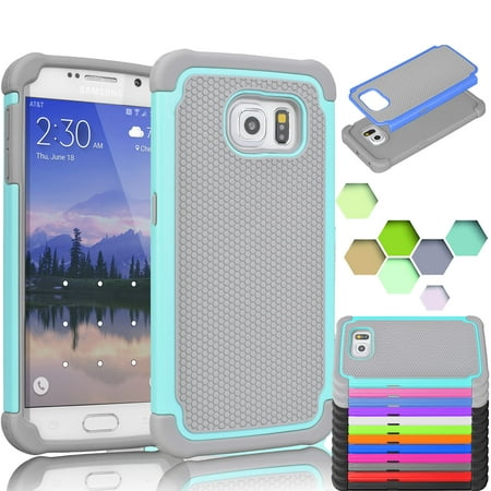 Galaxy S6 Case,Rugged Rubber Shock Absorbing Hybrid Plastic Impact Defender Slim Hard Case Cover Shell For Samsung Galaxy S6 S VI G9200 GS6 All Carriers Njjex [New Ball]
