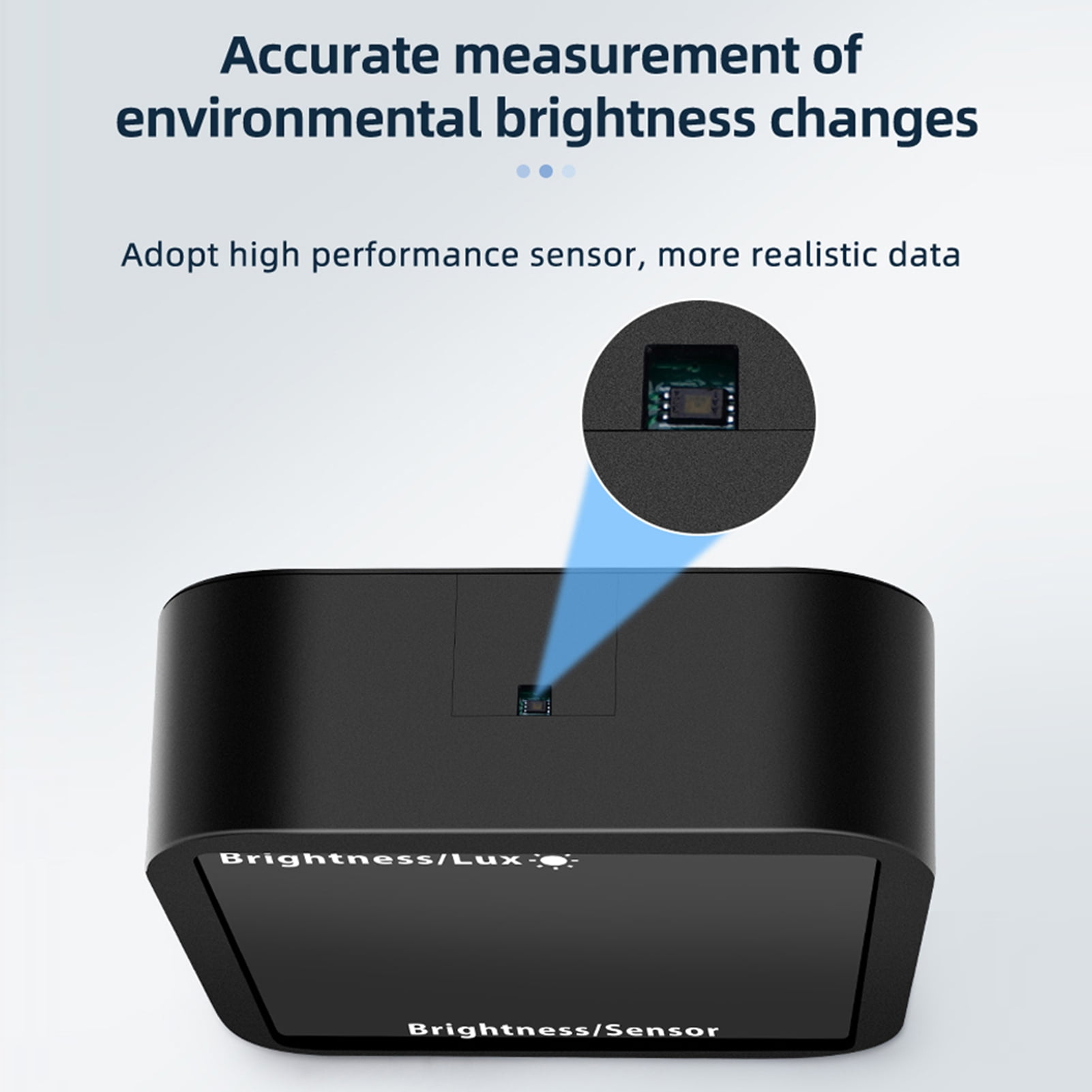 Tuya Light Detector Humidity Tuya ZigBee Intelligent Light Detector Temperature & Humidity Sensor with LED Display Support APP Control Home Linkage Compatible with Home