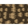 thumbnail image 1 of Ahgly Company Machine Washable Indoor Rectangle Transitional Light Brown Area Rugs, 7' x 10', 1 of 7