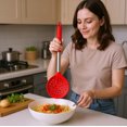 thumbnail image 1 of Kieccall Kitchen Slotted Spoon Stainless Steel Strainer Ladle For Home Kitchen Noodle Dumpling Oil Draining, 1 of 6