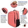 thumbnail image 3 of DALIX Extra Large Backpack with Multiple Pockets in Salmon Pink, 3 of 3