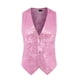 thumbnail image 5 of CHALECO SIN MANGAS DE LENTEJUELAS BRILLANTES INSPIRAR CHIC PARA HOMBRE, V-CUELLO, TRAJE DE FIESTA, M ROSA, 5 of 5