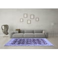 thumbnail image 3 of Ahgly Company Indoor Square Oriental Blue Traditional Area Rugs, 4' Square, 3 of 4