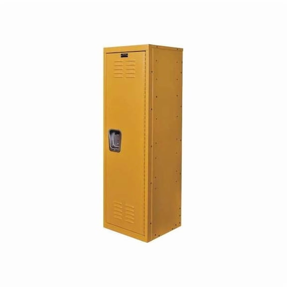 Wardrobe Locker, 15 in W, 15 in D, 48 in H, (1) Tier, (1) Wide, Yellow
