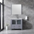 thumbnail image 2 of Lexora Home Volez 36" Single Vanity with Integrated Sink and Mirror in Dark Gray, 2 of 9