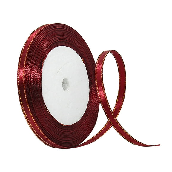 Decorative Silk Fabric Ribbon, 100% Polyester Gift Wrap Band for Wedding, Christmas, Birthday, DIY Crafts Red