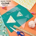 thumbnail image 6 of 1 Set 6Pcs Free Motion Triangle Quilting Template Set Acrylic Transparent Quilting Rulers for Machines Quilting DIY Designs On Shirts, 6 of 9