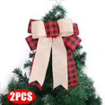 thumbnail image 2 of Christmas Tree Decorations Christmas Bow Ornaments 2pc, 2 of 4