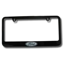 Ford Oval Engraved Logo Solid Metal Black License Plate Frame Official Licensed