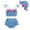 Blue, variant on Younger Tree Toddler Baby Girl Bikini Swimsuits Set Summer Beach Swimwear 3 Piece Bathing Suit for 18-24 Months