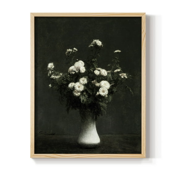 Vintage Floral Print LXXV - 10in. x 8in. Vintage Framed Print in Natural Wood Frame
