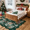 thumbnail image 3 of Wonnitar Christmas Rugs for Bedroom, 5x7 Green Washable Area Rug Non Slip, Soft Ultra-Thin Christmas Tree Santa Claus Holiday Decor Carpet for Living Room Kids Room Nursery, 3 of 11