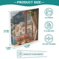 thumbnail image 5 of Window with Houses Flowers File Folder 3 Ring Binders 1.5 inch Hardcover File Folders with Interior Pockets A4 Size Organizer for School Office Hospital Set of 2, 5 of 8
