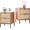 Brown-2 Drawers, variant on Brafab Nightstands Set of 2,With Handmade Nature Rattan Weave Finish Boho-style Storage Drawers and Shelf Storage, Side Table End Table For Living Room, Bedroom,dining Room | Brown