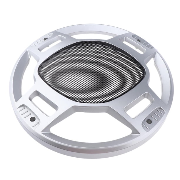 10 cubiertas para altavoces de audio para coche, círculo decorativo, rejilla metálica