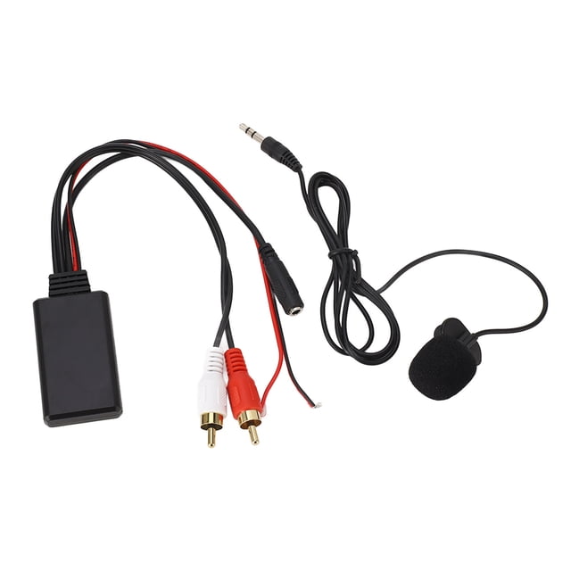 Módulo AUX Bluetooth 2 Adaptador de cable RCA con manos libres-Micrófono gratuito para Alpine y Pioneer