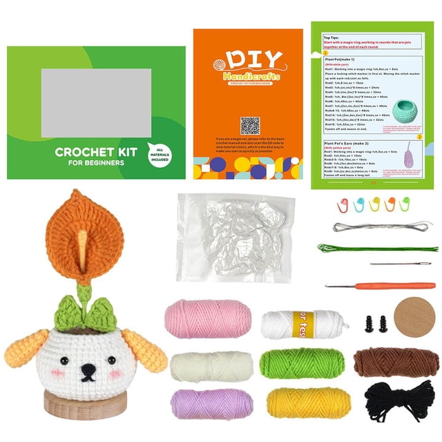Creative Crochet Kit Knit Crochet Starter Kit Knitting Kit Adults Beginner 2024 K1J7