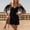 Black, variant on Purcolt Women's Mini Dresses Vintage Boho Fringe Off Shoulder V Neck Short Sleeve Dresses Comfort Slim Fit Tunic A-Linen Dress Streetwear