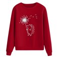 thumbnail image 5 of Sudaderas con estampado de flores a la moda para mujer, jersey informal, camisetas de manga larga Pompotops gfhjh15285, 5 of 5