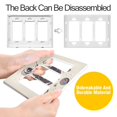 thumbnail image 4 of Yayeee Rocker Switch Wall Plate 2-Gang 4.7"x4.6" Home Decorative Outlet Cover, Beige Astronaut Planet, 4 of 6