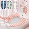 thumbnail image 2 of Funda para cojín de asiento de inodoro, tapete de inodoro grueso lavable, funda suave y cálida para invierno, funda para asiento de inodoro, accesorios de baño reutilizables, 2 of 5