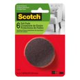 thumbnail image 1 of Scotch® Round Felt Pads, SP827-NA, brown, 2 in (5.08 cm), 6 per pack, 1 of 6