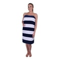 thumbnail image 5 of Premium Luxury Cabana Striped Velour Resort Beach Towel - Navy Blue, 5 of 8