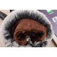 thumbnail image 5 of Guantes de invierno para mujer Faux Rabbit PU Cuero Pantalla táctil Mitones Señora Mujer Conducir al aire libre Guantes cálidos Negro JAMW Sencillez, 5 of 5
