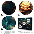 thumbnail image 3 of DESIGN ART Designart "Orange Sacred Lotus Floral Bloom Ii" Floral Lotus Wall Decor 32 in. wide x 16 in. high, 3 of 5