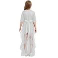 thumbnail image 2 of YONGHS Robe de Demoiselle d'Honneur Sans Manches en Dentelle à Sequins pour Filles Robe de Mariage Robe de Bal pour Enfants Ivoire 12, 2 of 5