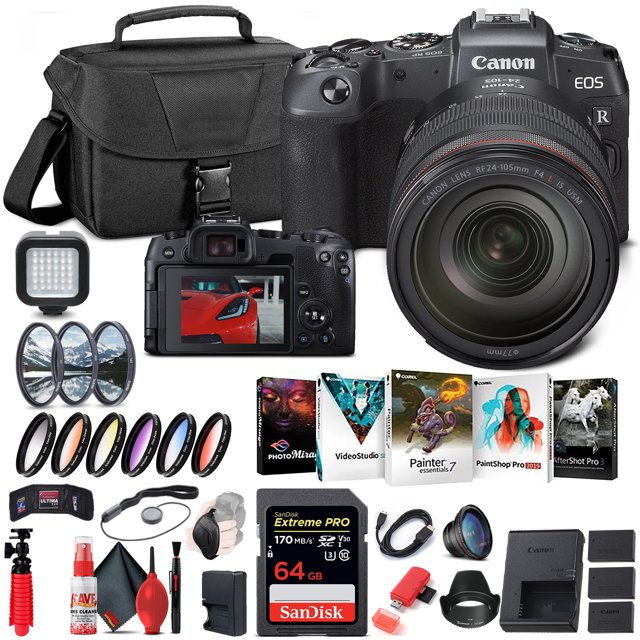 Canon EOS RP Appareil Photo Sans Miroir avec Objectif 24-105mm (3380C012) + 64 Go + Plus