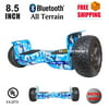 "Hoverboard 8.5"" Metal All Terrin Bluetooth Speaker Self Balancing Wheel Electric Scooter Blue Camouflage"