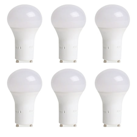 Viribright 60 Watt Replacement LED Light Bulbs (6 Pack), 2700K Soft White, 800+ Lumens, GU24, 90+