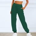 thumbnail image 2 of BODOAO Women's Lounge Sweatpants Baggy Lounge Pants Wide Leg Casual Sweatpants Workout Sweat Pants Fall with Pockets Mens Pants Casual Solid Color Track Cuff Workout Pants with Pocket Green Xl, 2 of 9