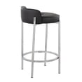 thumbnail image 6 of LumiSource Chrome, Black PU Chloe Counter Stool - Set of 2, 6 of 8