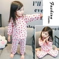 thumbnail image 3 of Pijamas de fresa para niña, ropa de dormir de manga larga con dibujos animados, conjunto de 2 piezas, Navidad, 2018, 3 of 4