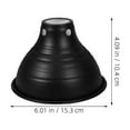 thumbnail image 2 of Raindrops 2Pcs Black Reptile Heat Dome Lamp Cover with Reflective Material for Efficient Terrarium Heating and Light, 2 of 8