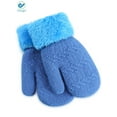 thumbnail image 2 of Deago Toddler Winter Mittens Gloves Baby Boys Girls Warm Gloves Infant Thicken Knit Mittens Kids (Blue), 2 of 9