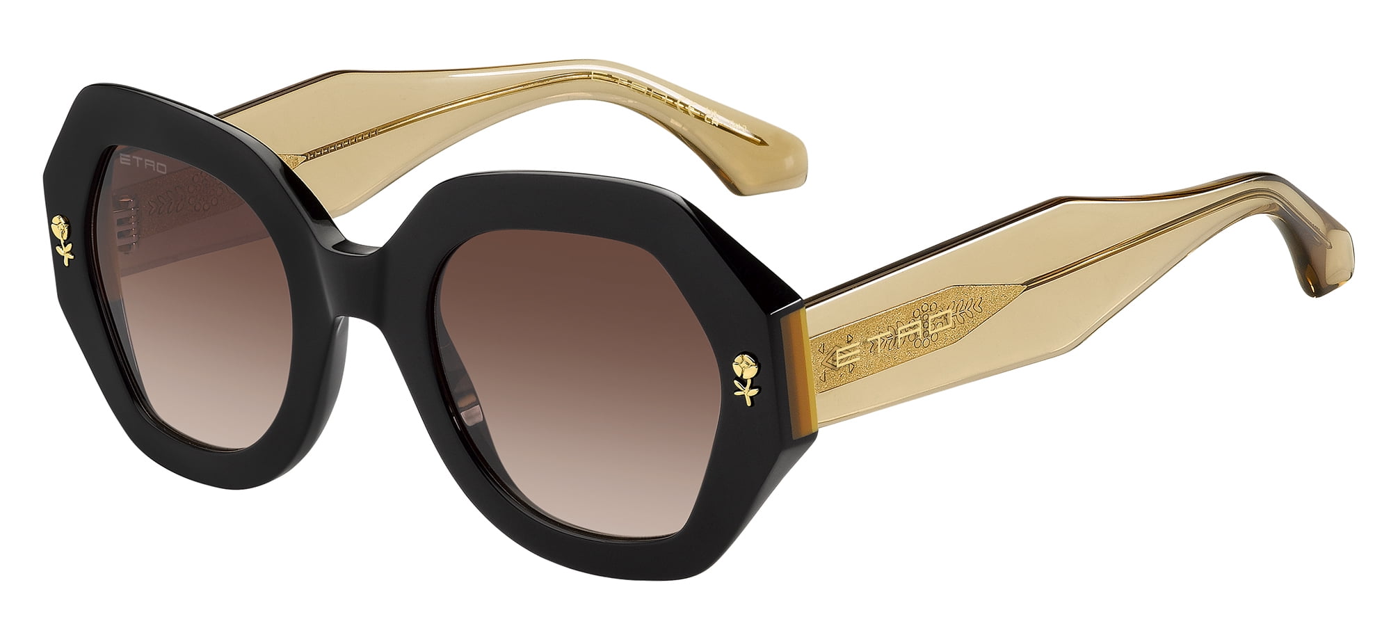 Etro ETRO 0026/S, YELLOW HAVANA/GREEN, Size54X23X140, Oversized, Etro - ETRO 0026/S, Oversize acetate women YELLOW HAVANA  main image 3
